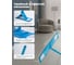 Швабра для пола PERFECTO LINEA Solid с насадкой из микрофибры голубая 43-492022 ЦВ-2999468287 3