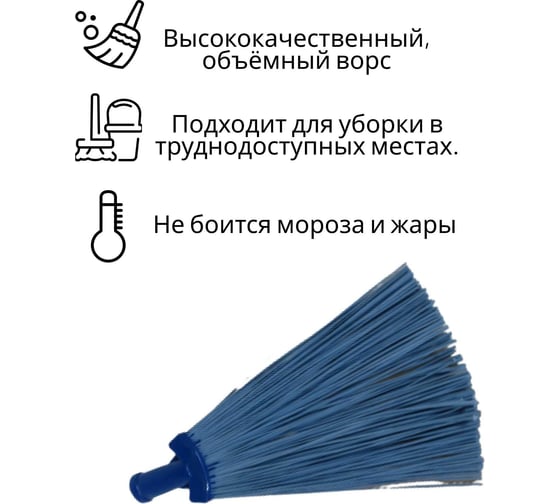 Метла ООО Агростройлидер синтетическая веерная 260x200мм б/ч малая САД-14.01