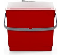 Полипропиленовое ведро с крышкой TTS красное, 4 л, 00003381