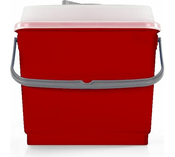 Полипропиленовое ведро с крышкой TTS красное, 4 л, 00003381 1
