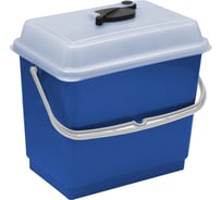 Ведро для одноразовых салфеток TTS 4 л, с ручкой и герметичной крышкой, синее, 10 шт 00003382K10