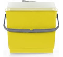 Полипропиленовое ведро с крышкой TTS желтое, 4 л 00003380
