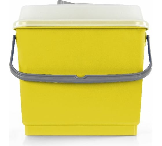 Полипропиленовое ведро с крышкой TTS желтое, 4 л 00003380 1