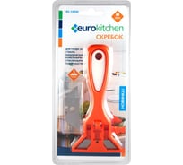 Скребок для чистки стеклокерамики Eurokitchen цвет красный/белый, с набором запасных лезвий, 1 шт. RS-19RW