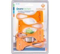 Набор скребков для чистки стеклокерамики Eurokitchen цвет оранжевый, 4 шт. RS-13M
