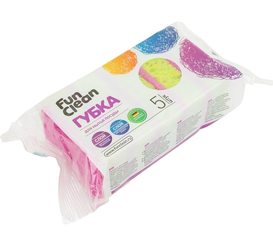 Губка для посуды Fun Clean 5 шт. 6792