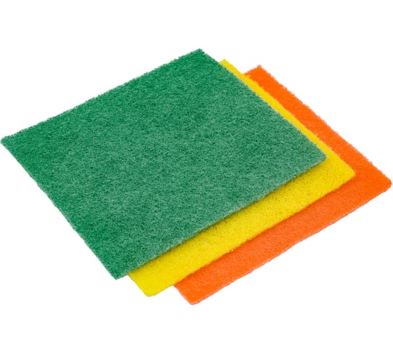 Губка для удаления сверхстойких загрязнений Fun Clean абразивная, 3 шт. 6799