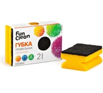 Губка для посуды Fun Clean профильная, для сверхстойких загрязнений, 2 шт. 6379