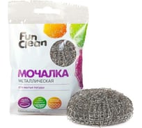 Мочалка для посуды Fun Clean металлическая, оцинкованная, плетеная, 1 шт. 6531