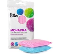 Мочалка для эмали и тефлона Fun Clean в полимерной оплетке, 2 шт. 7560