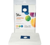 Сухая салфетка Fun Clean стеганая, 50х70 см, 1 шт., с фиксатором швабры 7832