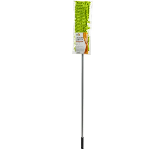 Швабра для пола с насадкой из микрофибры Рыжий кот Mop Clean, лапша 310475