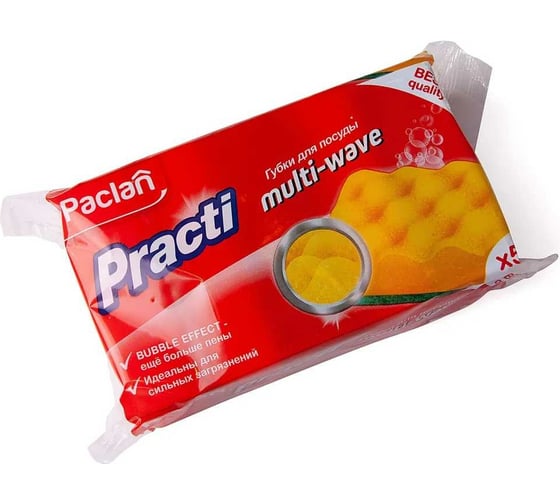 Губки для посуды Paclan PractI Multi-Wave 5 шт 4610015984521