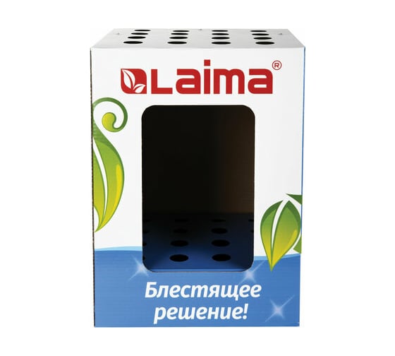 Дисплей для швабр LAIMA напольный, 50x37x37 см, 16 отверстий, картон 504998 1