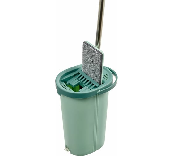 Швабра с вертикальным отжимом BRADEX с ведром 20x35x24 см, пластик, бирюзовый TD 0755