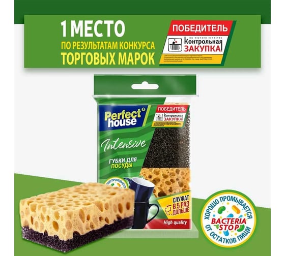 Губки для посуды Perfect House Intensive 2 шт 41004