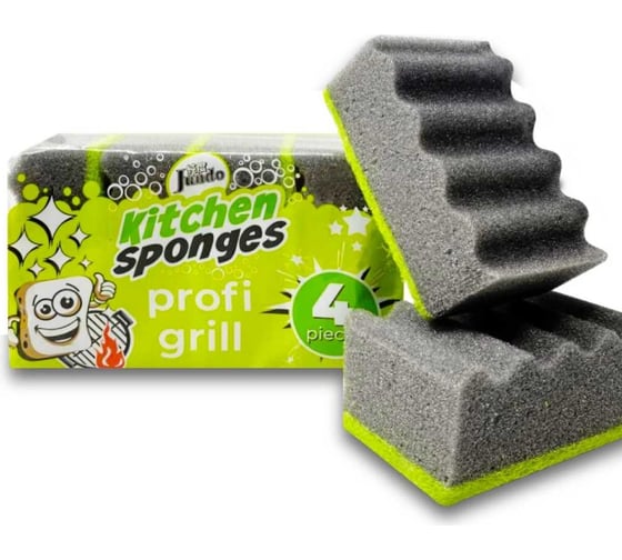 Губка для мытья посуды Jundo Dish Sponges Profi Grill 4 штуки 4903720021521