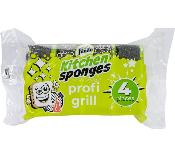 Губка для мытья посуды Jundo Dish Sponges Profi Grill 4 штуки 4903720021521