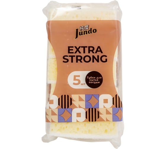 Губка для мытья посуды Jundo Kitchen Sponges Extra Strong 5 штук 4903720021460