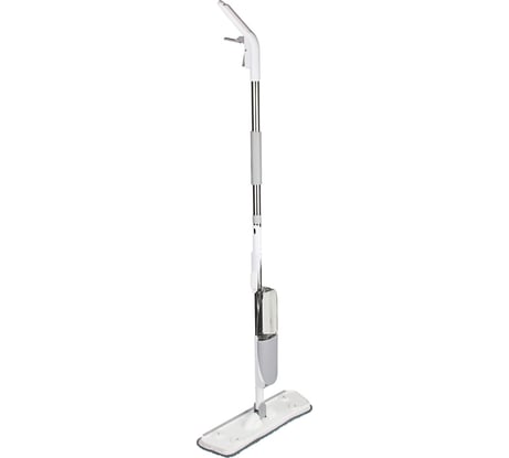 Швабра VETTA с распылителем и насадкой из микрофибры 41x13 см, ручка 118 см, нержавеющая сталь 444-375