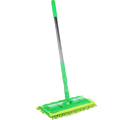 Швабра с насадкой из микрофибры VETTA телескопический черенок, нержавеющая сталь, 80-120 см 448-014