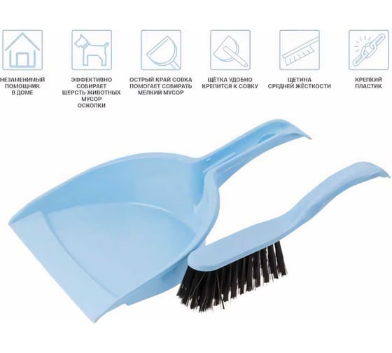 Набор для уборки PERFECTO LINEA Solid голубой 43-526100