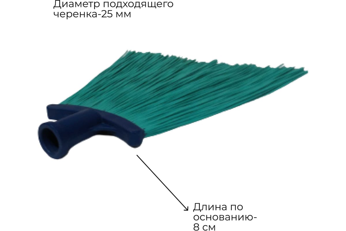 Синтетическая метла ООО Агростройлидер Гном плоская, 275x290 мм, с ...