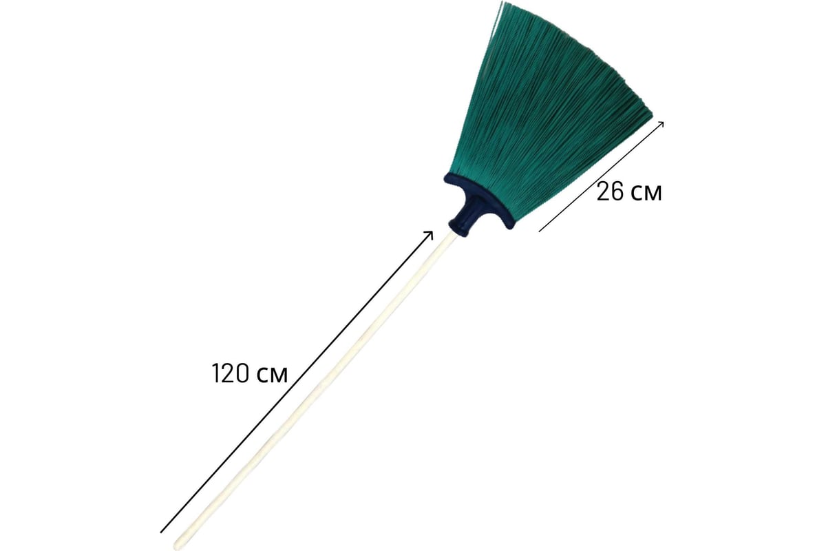 Синтетическая метла ООО Агростройлидер Гном плоская, 275x290 мм, с ...