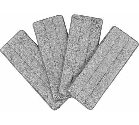 Насадки для швабры LAIMA кармашки с 1 стороны, комплект 4 шт., микрофибра, 33x12,5 см 608145