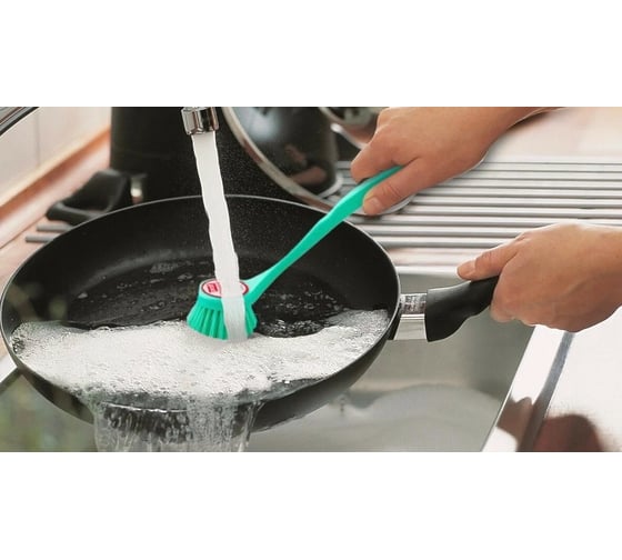 Кухонная щетка для посуды PROFF PLASTIK зеленая, пластиковая ТК-2601505з