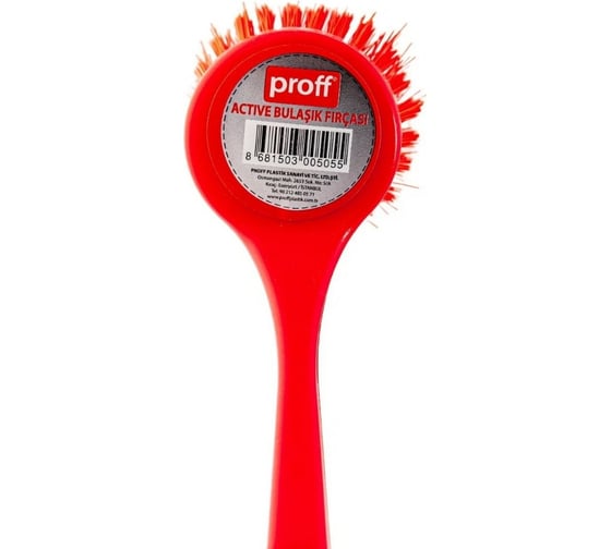 Кухонная щетка для посуды PROFF PLASTIK красная, пластиковая ТК-2601505к
