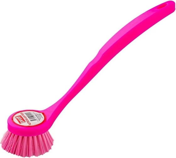 Кухонная щетка для посуды PROFF PLASTIK розовая, пластиковая ТК-2601505р
