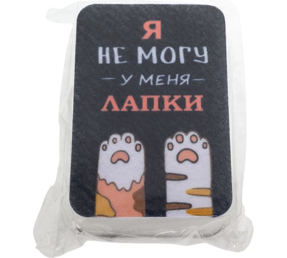Губка для мытья посуды Рыжий кот KS-02, 9x6х3 см 104455