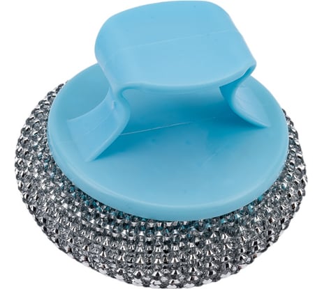 Губка для мытья посуды Рыжий кот SM-06, с держателем (металл) 104465