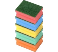 Хозяйственная губка МУЛЬТИДОМ 5 шт., 8,2x6х3,8 см ПМ62-64