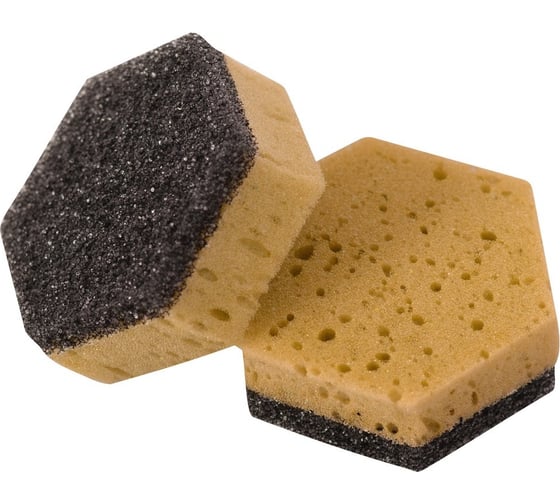 Хозяйственная губка "Гекса" 2 шт., 9x9х3 см ПМ62-66