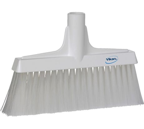 Щетка для подметания Vikan мягкая, 260 мм, мягкий и жесткий ворс, белый 31045