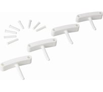 Крючок к настенным креплениям Vikan 4 шт., 140 мм, белый цвет арт. 1017 и 1018 10165