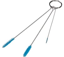 Набор щеток Vikan в количестве 3-х штук, диаметром 2, 5, 6 мм, мягкий ворс, синий цвет 53623