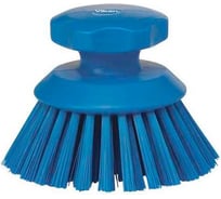 Ручная щетка Vikan круглая, жесткая, D110 мм, жесткий ворс, синий 38853