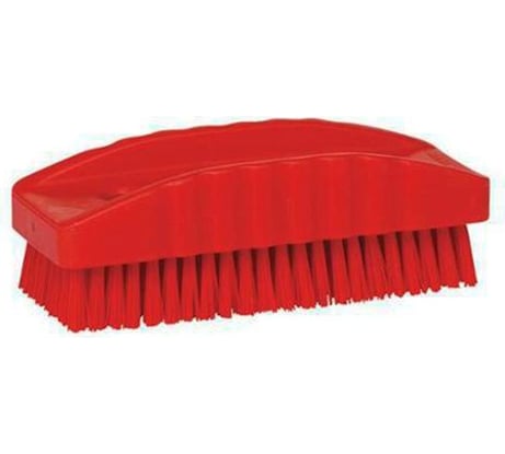 Ручная щетка Vikan S, 130 мм, жесткий ворс, красный 64404