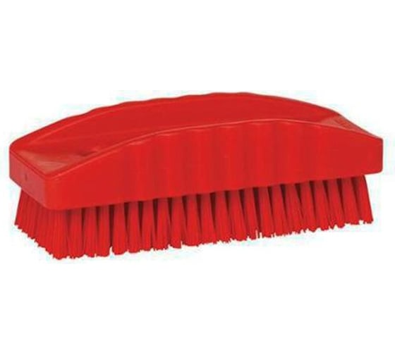 Ручная щетка Vikan S, 130 мм, жесткий ворс, красный 64404