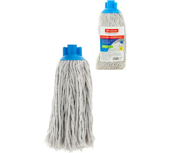Насадка моп для швабры OfficeClean professional веревочная, хлопок, ворс 31см, 220г 271109