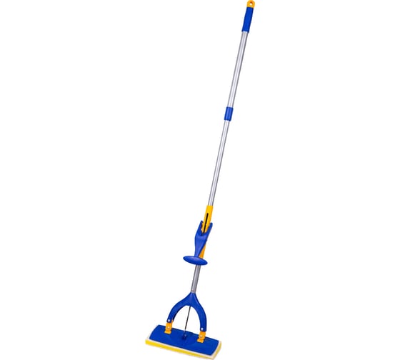 Швабра-бабочка OfficeClean professional складыв., мет. телеск. ручка, насадка микрофибра/спонж, 26см 266776
