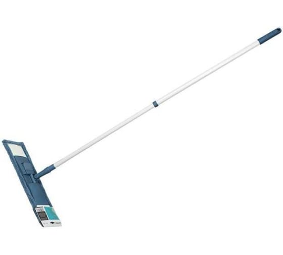 Швабра для пола PERFECTO LINEA с насадкой из микрофибры темно-синяя 43-392023 ЦД-0114078321