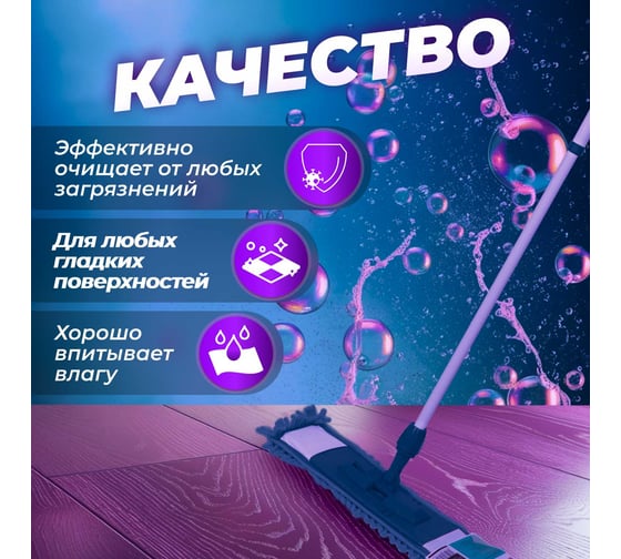 Сменная насадка для швабры из шенилла PERFECTO LINEA темно-синяя 44-431023