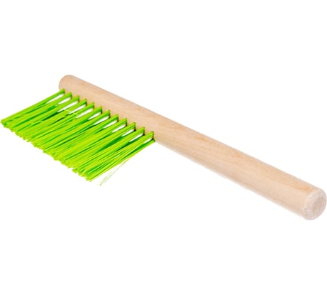 Двухрядная щетка-сметка СИБРТЕХ 280 мм деревянная ручка 84629