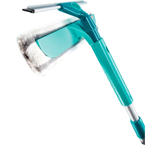 Щётка для мытья окон с губкой и телескопической ручкой Leifheit Basic Wet & Dry (90-150см) 55238