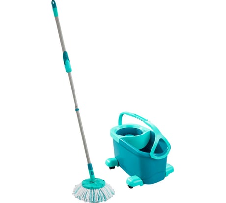 Комплект: Швабра + ведро на колесах, с механизмом отжима Leifheit CLEAN TWIST Disc Mop Ergo mobile 52102
