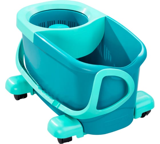 Комплект: Швабра + ведро на колесах, с механизмом отжима Leifheit CLEAN TWIST Disc Mop Ergo mobile 52102